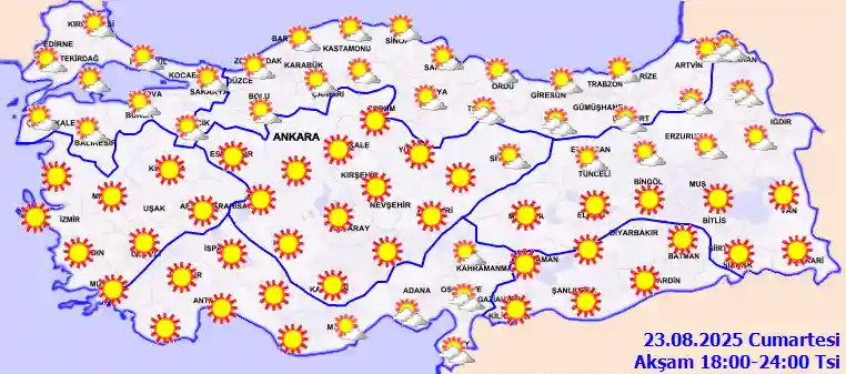 Pazar Günü Akşam hava durumu