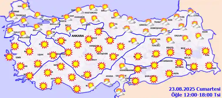 Hava durumu 24 Ağustos 2025 Pazar günü hava nasıl olacak?