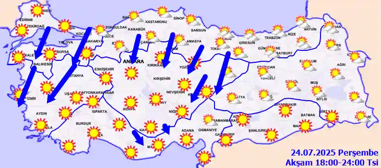 Cuma Günü Akşam hava durumu