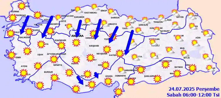 Cuma Günü Sabah hava durumu