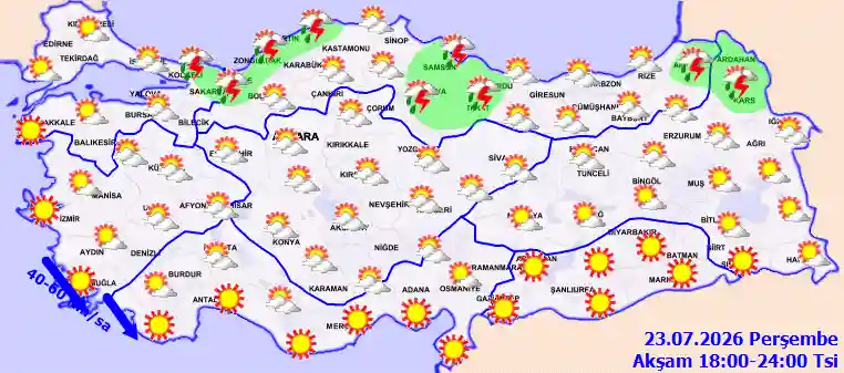 Cuma Günü Akşam hava durumu