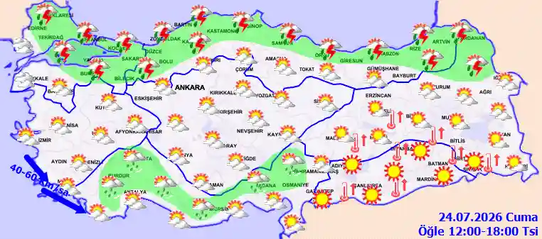 Hava durumu 24 Temmuz 2026 Cuma günü hava nasıl olacak?