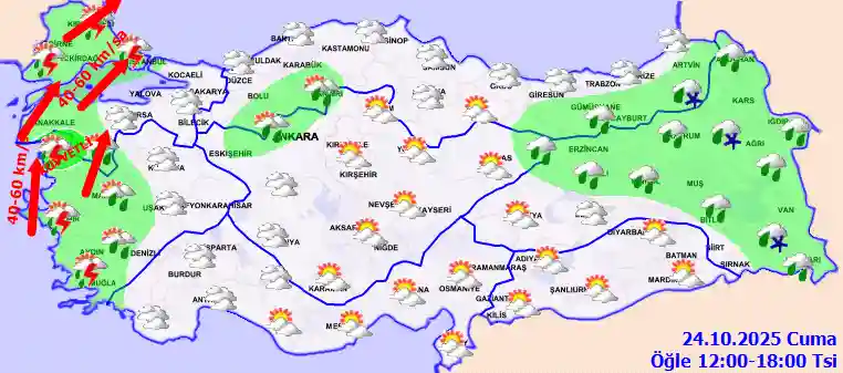 Hava durumu 25 Ekim 2025 Cumartesi günü hava nasıl olacak? Hava durumu 25 Ekim 2025 Cumartesi günü hava nasıl olacak?