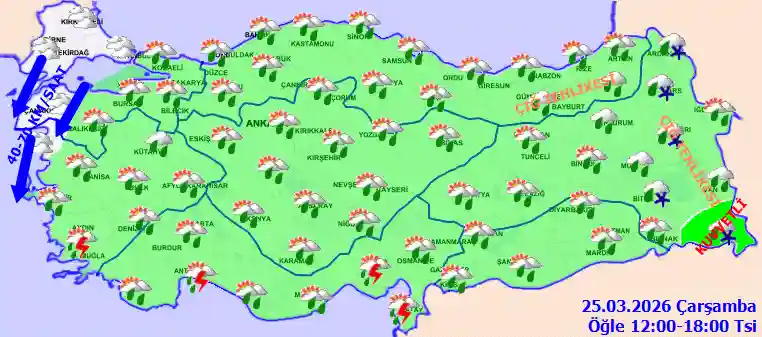 Hava durumu 25 Mart 2026 Çarşamba günü hava nasıl olacak?