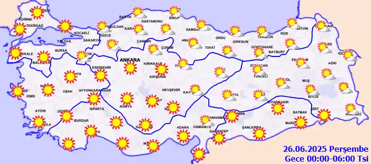 Cuma Günü Gece hava durumu