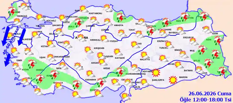 Hava durumu 26 Haziran 2026 Cuma günü hava nasıl olacak?