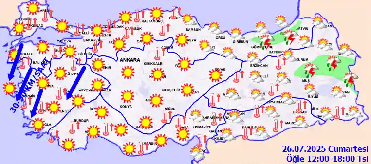 Hava durumu 27 Temmuz 2025 Pazar günü hava nasıl olacak?
