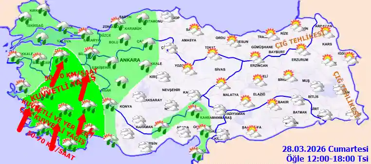 Hava durumu 28 Mart 2026 Cumartesi günü hava nasıl olacak?