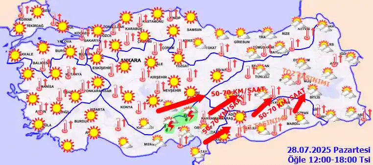Hava durumu 29 Temmuz 2025 Salı günü hava nasıl olacak?