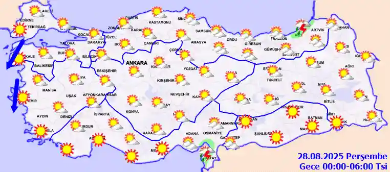 Cuma Günü Gece hava durumu
