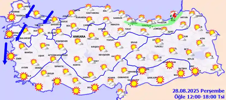 Hava durumu 29 Ağustos 2025 Cuma günü hava nasıl olacak?