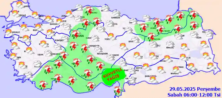 Cuma Günü Sabah hava durumu
