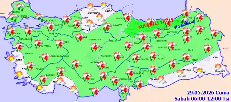 Cuma Günü Sabah hava durumu