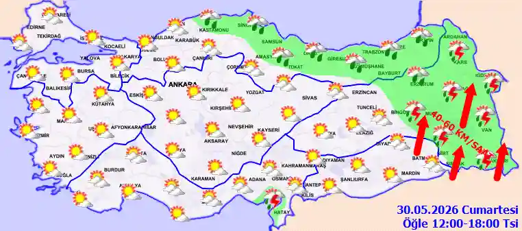 Hava durumu 30 Mayıs 2026 Cumartesi günü hava nasıl olacak?