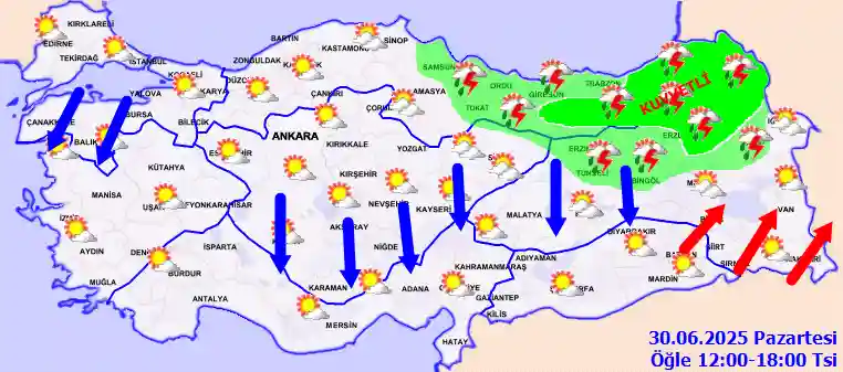 Hava durumu 1 Temmuz 2025 Salı günü hava nasıl olacak?