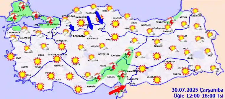 Hava durumu 31 Temmuz 2025 Perşembe günü hava nasıl olacak?