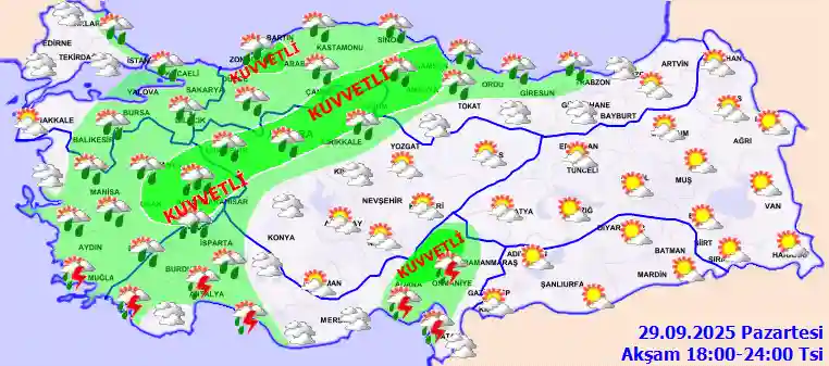 Çarşamba Günü Akşam hava durumu